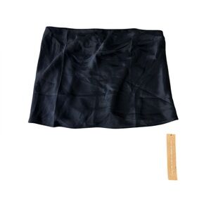 NWT Reformation Black Silk Sleeveless Crop Top Small